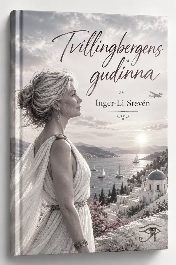 Testomslag till Tvillingbergens gudinna av Inger-Li Stevén.